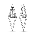 Серьги с английским замком из белого золота с бриллиантами