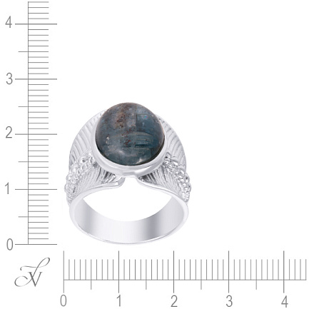 Кольцо из серебра с кианитом