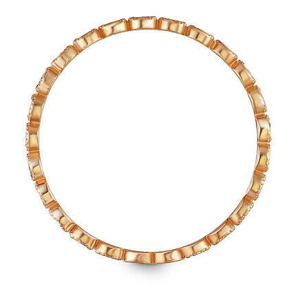 Кольцо из красного золота с рубинами