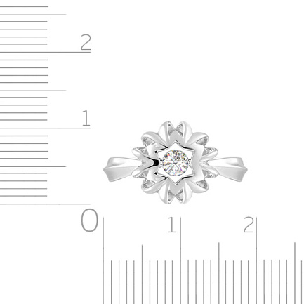 Кольцо из белого золота с бриллиантом