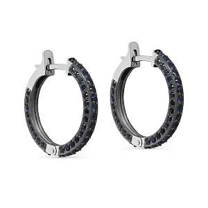 Серьги с английским замком из белого золота