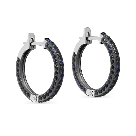 Серьги с английским замком из белого золота