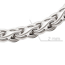 Браслет ручной работы из серебра, плетение бисмарк