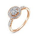 Кольцо из красного золота с бриллиантами