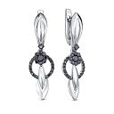 Серьги из белого золота с бриллиантами