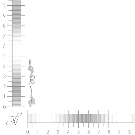 Подвеска из белого золота с бриллиантами
