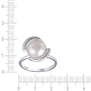 Кольцо из серебра с жемчугом, фианитом