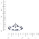 Кольцо из серебра с фианитом