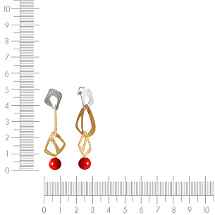 Пусеты из серебра с 