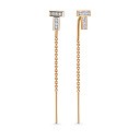 Серьги из красного золота с бриллиантами