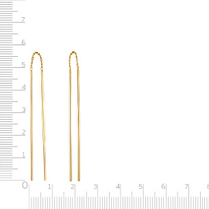 Продевки из желтого золота, плетение якорное