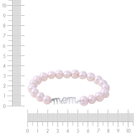 Браслет декоративный из серебра с жемчугом