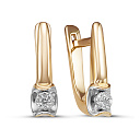 Серьги из красного золота с бриллиантами