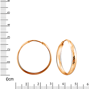Серьги-кольца Конго из золота
