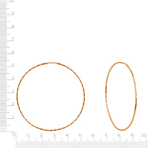 Серьги-конго из красного золота