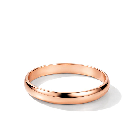 Кольцо обручальное из красного золота