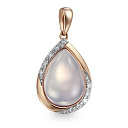 Подвеска из красного золота с бриллиантами, аметистом