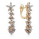 Серьги из желтого золота с бриллиантами