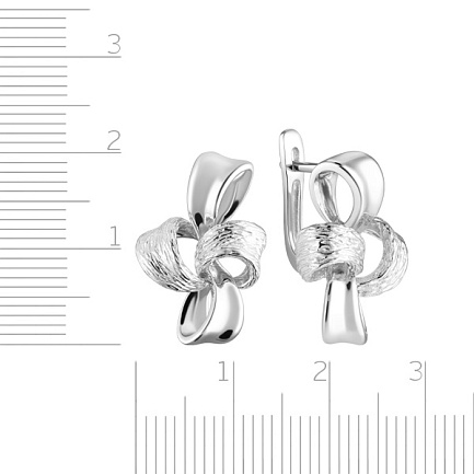 Серьги с английским замком из серебра