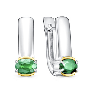 Серьги с английским замком из серебра