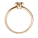 Кольцо из красного золота с бриллиантом