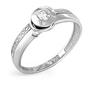 Кольцо из белого золота с бриллиантами