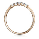 Кольцо из красного золота с бриллиантами