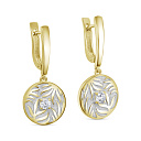 Серьги с английским замком из серебра с фианитами