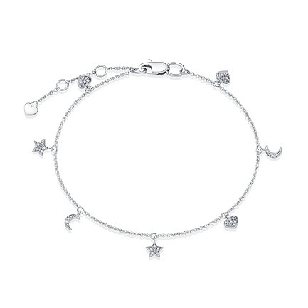 Браслет из белого золота с бриллиантами