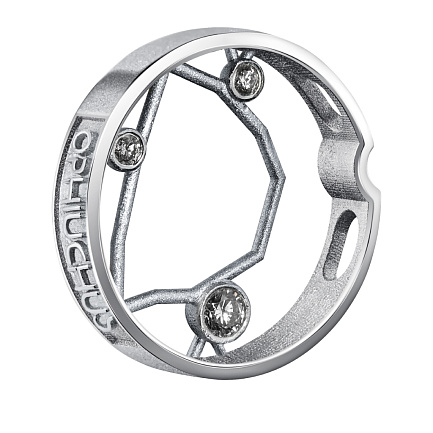 Подвеска из белого золота с бриллиантами