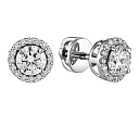 Серьги из белого золота с бриллиантами