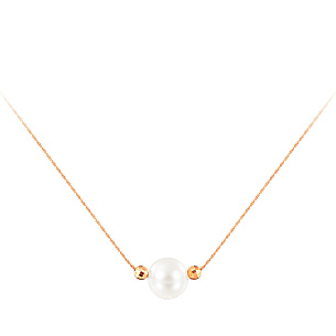 Колье из красного золота с жемчугом