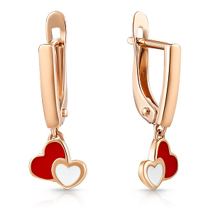 Серьги детские с английским замком