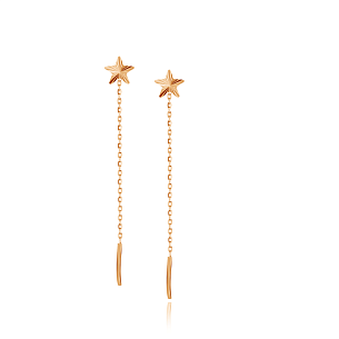 Продевки из красного золота, плетение якорное