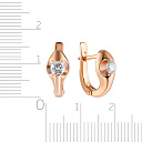 Серьги с английским замком из красного золота с бриллиантами