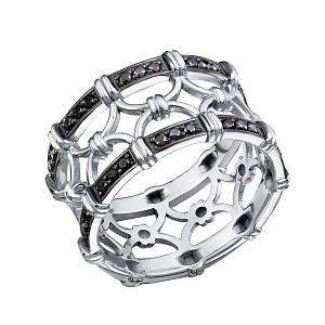 Кольцо из белого золота с бриллиантами