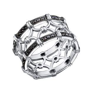 Кольцо из белого золота с бриллиантами