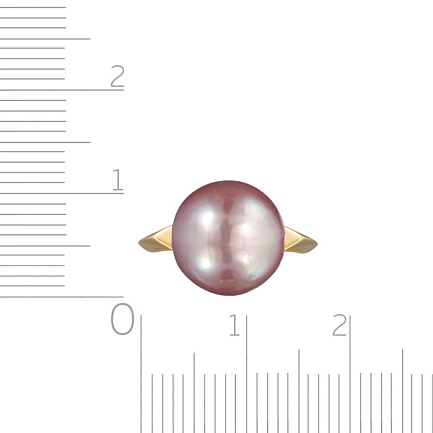 Кольцо из желтого золота с жемчугом