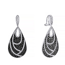 Серьги из белого золота с бриллиантами