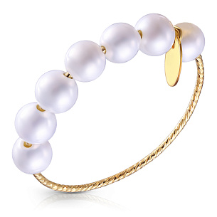 Кольцо из желтого золота с жемчугом