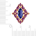 Кольцо из красного золота с родолитом, ситалом