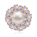 Кольцо из красного золота с жемчугом