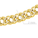 Цепь автомат из серебра, плетение двойной ромб