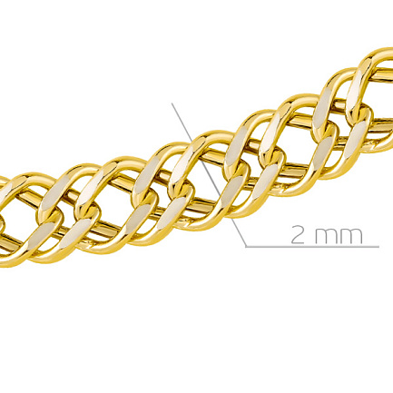 Цепь автомат из серебра, плетение двойной ромб
