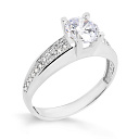 Кольцо из серебра с фианитами