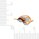 Кольцо из красного золота с фианитом