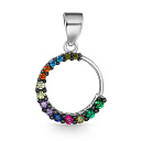 Подвеска из серебра с фианитом