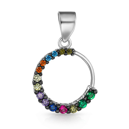 Подвеска из серебра с фианитом