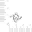 Кольцо из белого золота с бриллиантами