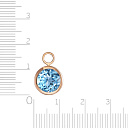 Подвеска из красного золота с топазом